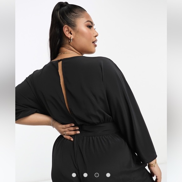 Curve size 12 ASOS Kimono Sleeve Culotte Jumpsuit NEW - Picture 3 of 11